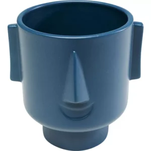 Vase Faccia Blue 12cm - Μπλε-1
